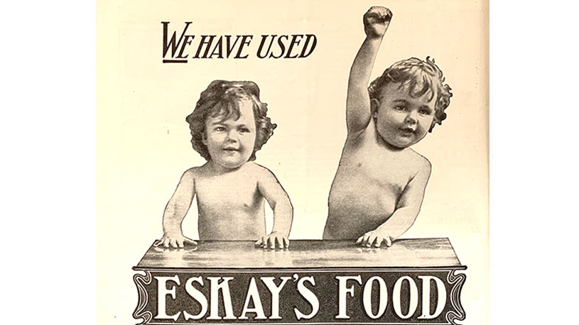 Photo of two healthy kids who were given Eskay's Food