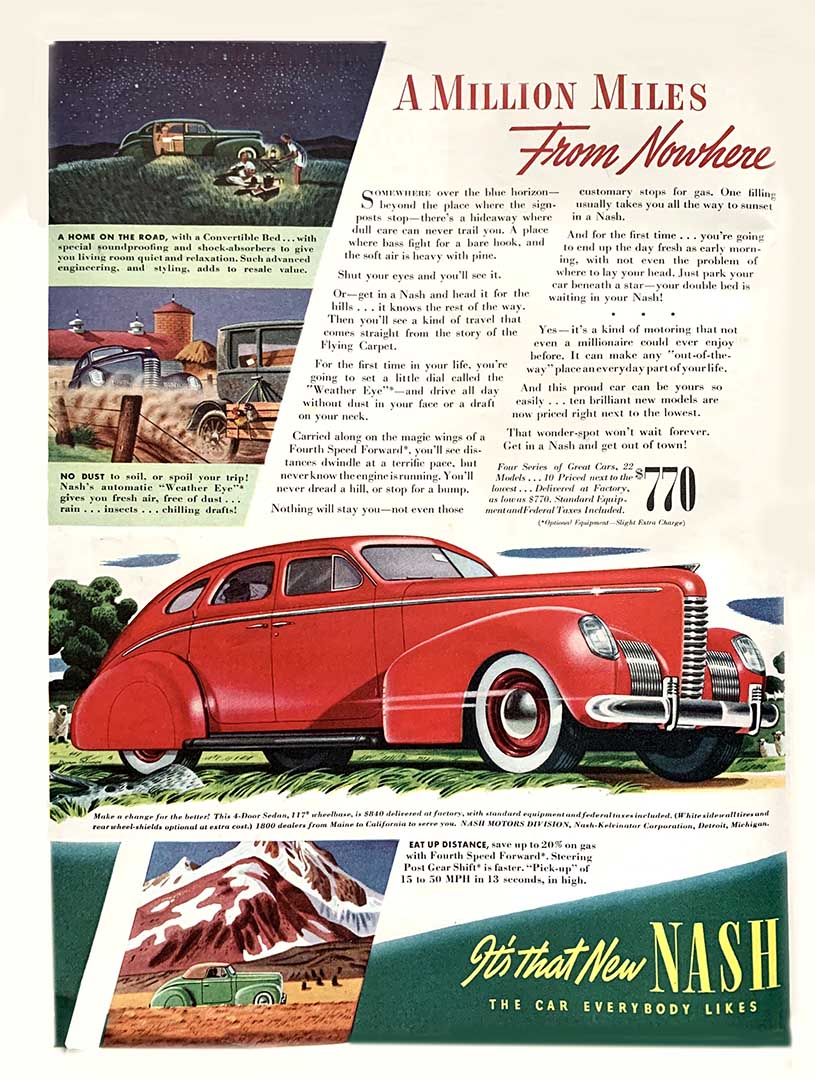 1939 Nash Sedan advertisement